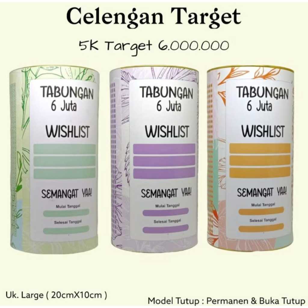 CELENGAN TARGET JUMBO (BESAR) MURAH CELENGAN VIRAL CELENGAN SHOPEE TABUNGAN BUKA TUTUP CELENGAN PERM