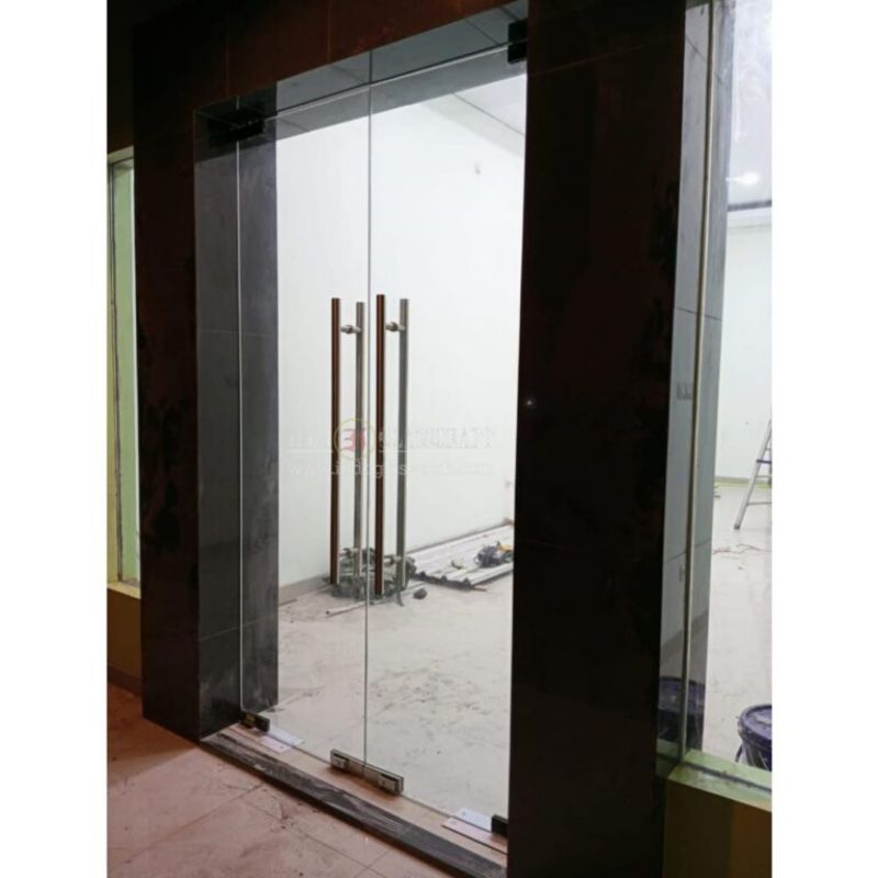 PINTU KACA DORMA, PINTU KACA FLOORHINGE 10 MM TEMPERED