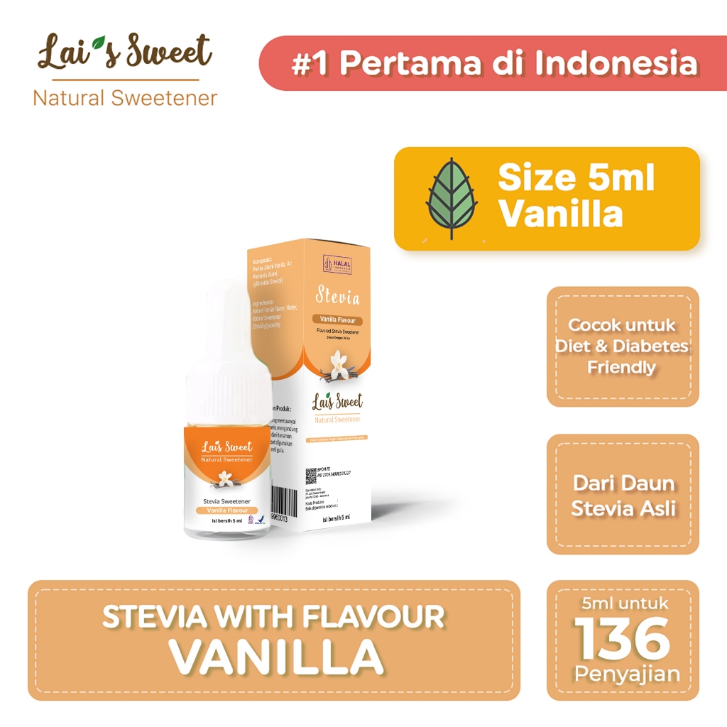 

Lai's Sweet Vanilla 5 Ml Gula Stevia