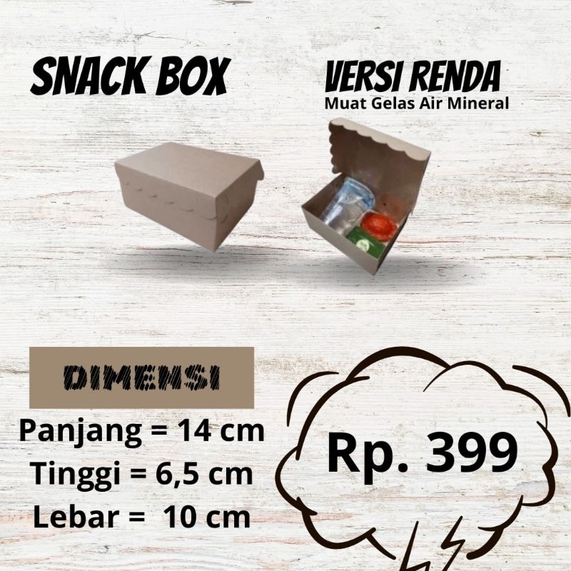 SNACK BOX / KOTAK MAKANAN - MUAT AQUA GELAS DAN ANEKA KUE