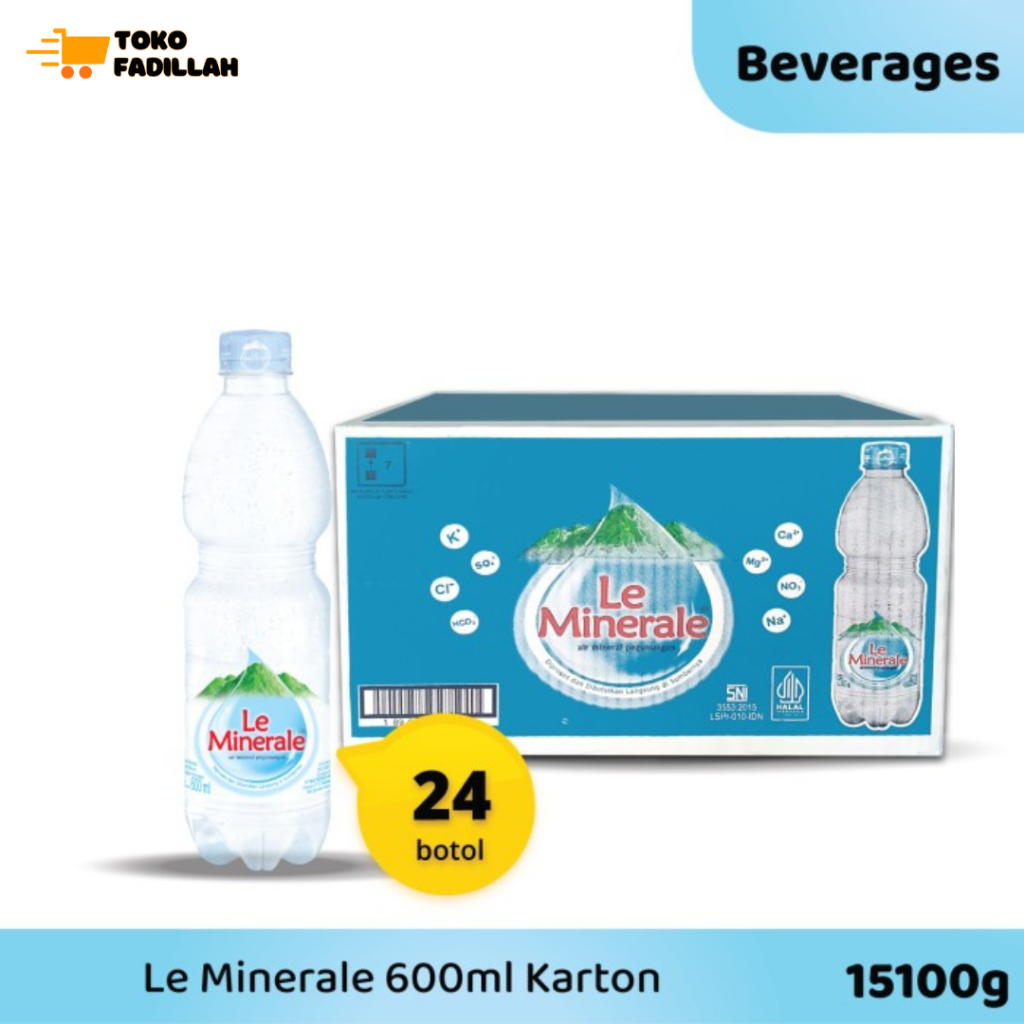 

Le Minerale Air Mineral 600ml 1 Dus isi 24 Botol