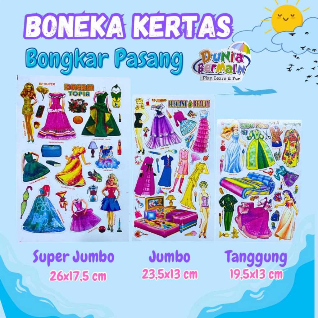 Mainan bongkar pasang baju bajuan / BONGKAR PASANG JUMBO - SUPER JUMBO