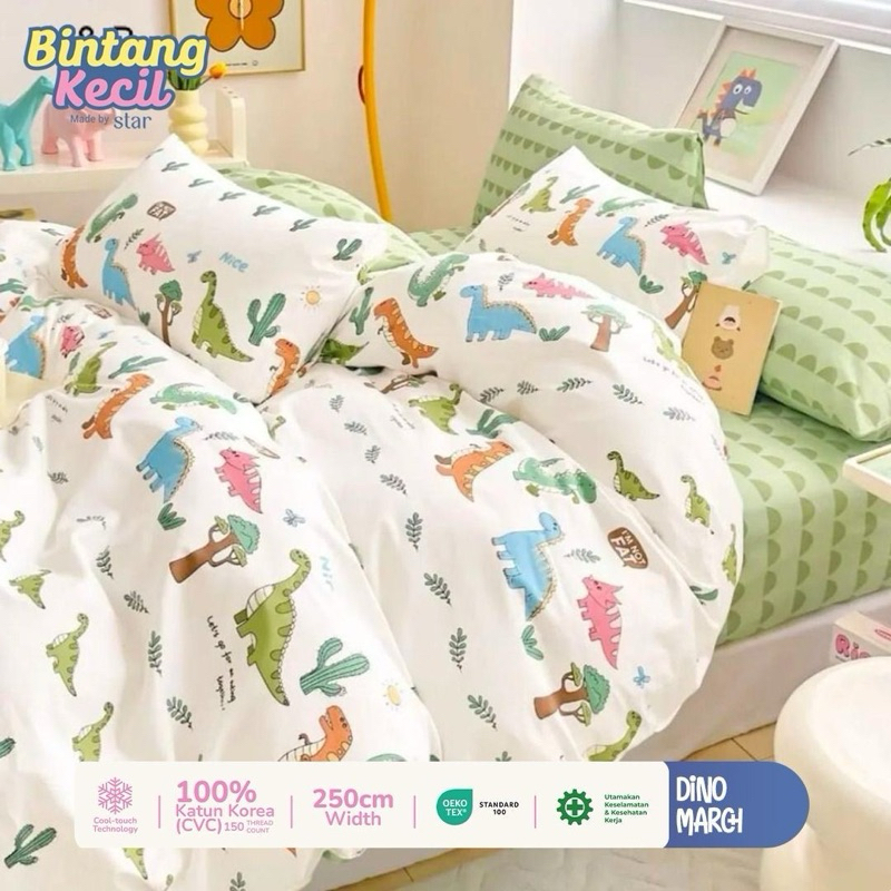 Seprai katun CVC STAR collection motif dino march (tika)