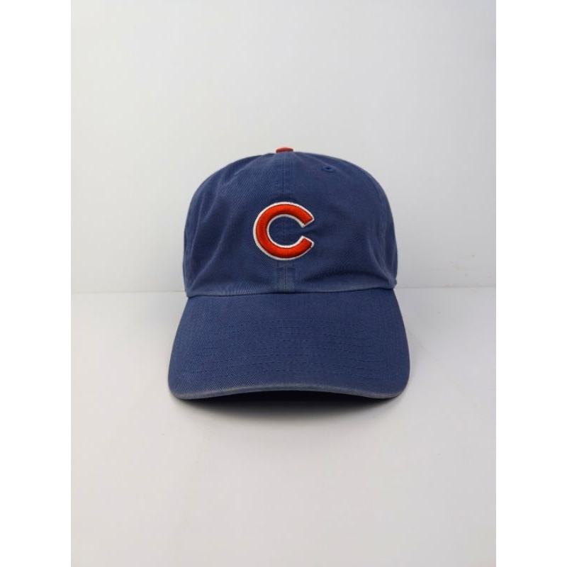 Topi MLB Chicago Cubs Baseball Cap Logo C Simpel Skena Twins Enteprise Biru