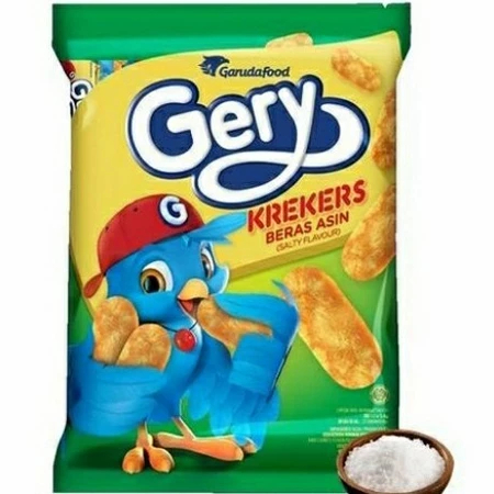 Brothoaly Paket Gery Rice Cracker Isi 10 Pcs Rasa Beras Asin Krakers Garuda Food
