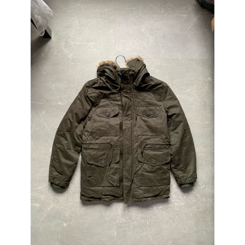 Jaket Parka Zara Man Army Original