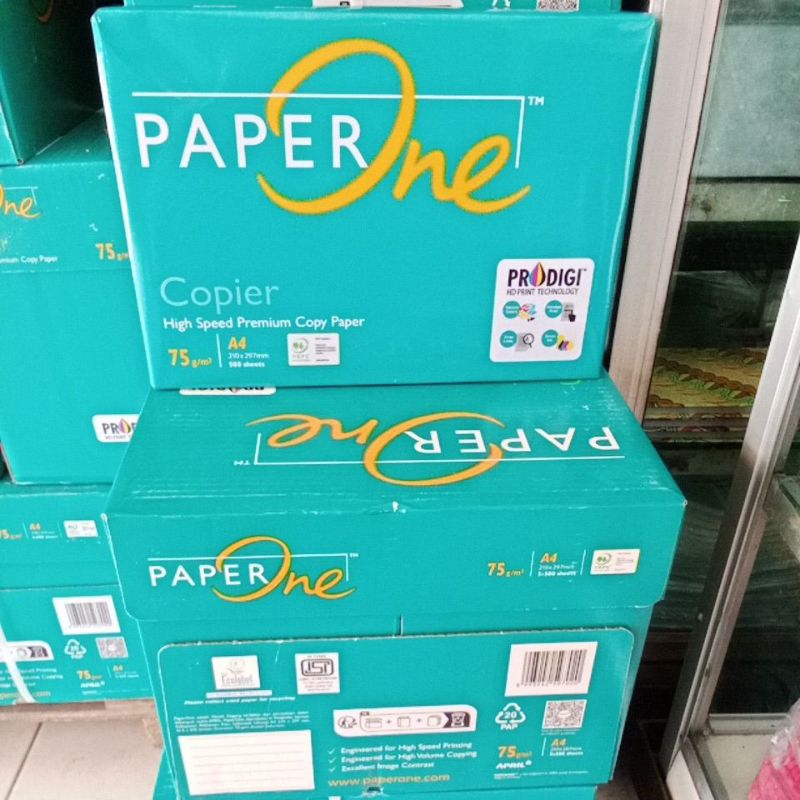 

Kertas HVS Print A4 premium Paper0ne 75gsm (500 lembar)