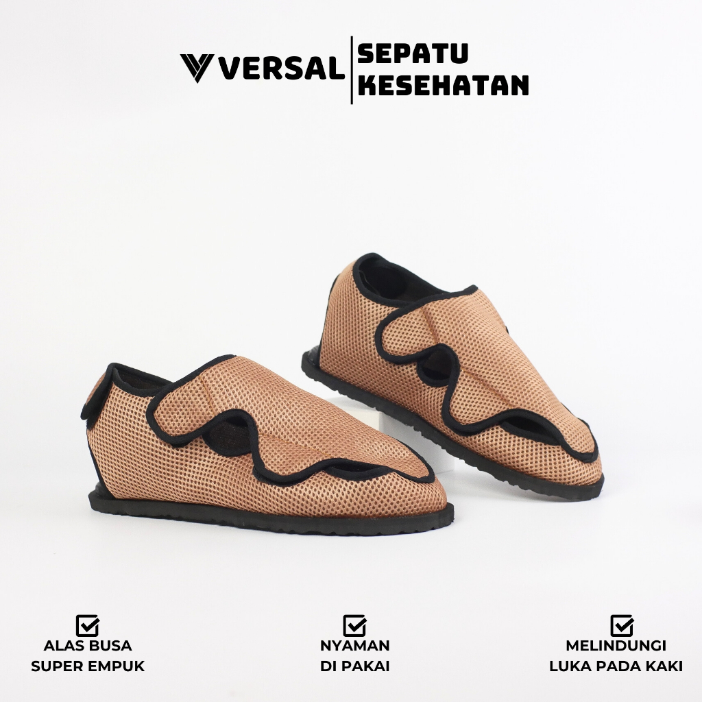 Versal • Sandal Sepatu Kesehatan Diabetes Sandal Lansia Ringan Super Empuk Anti Slip - Kokop / Sanda