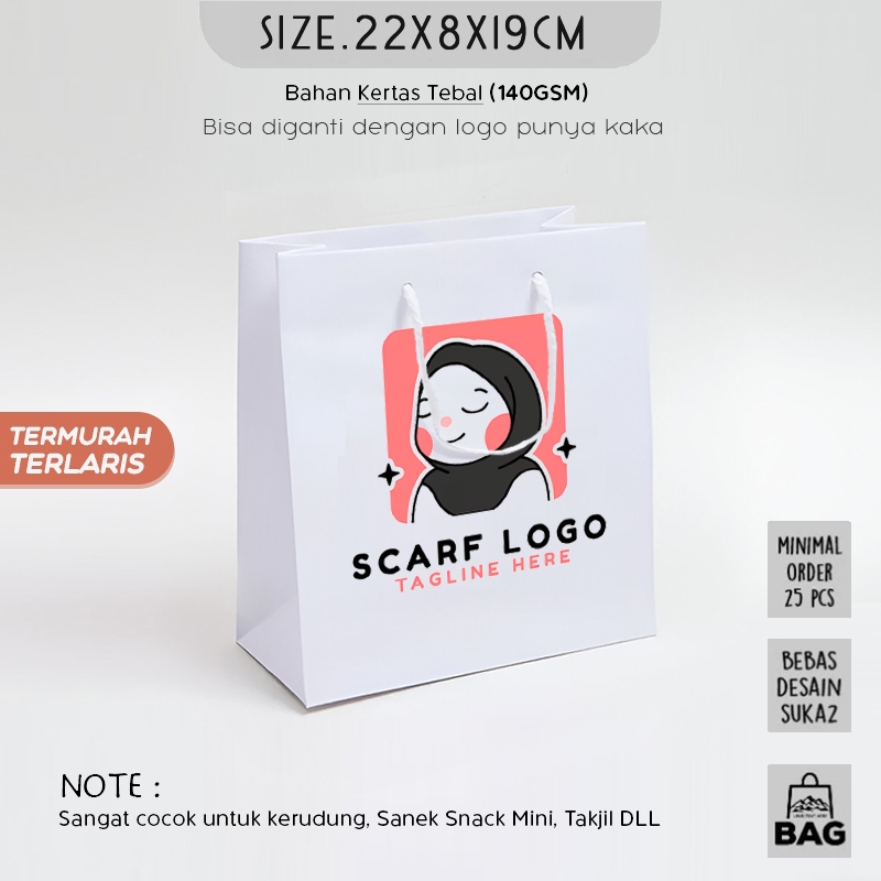 

(CUSTOME) Paper Bag Kado Bebas DESAIN / Paper Bag Jumbo / Papper Bag Ramadhan / Papperbag Kertas