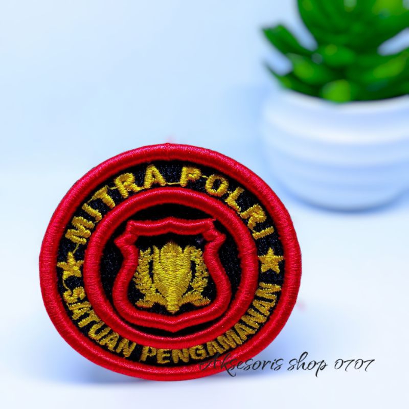 LOGO MITRA POLRI BORDIR TIMBUL