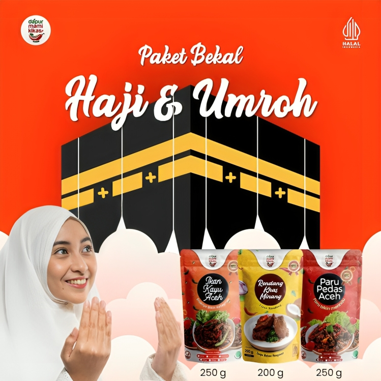 

Paket Haji & Umroh | Ikan Kayu Aceh 250g + Paru Pedas Aceh 250g + Rendang 200g