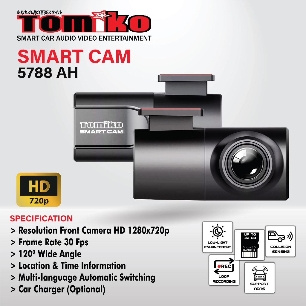 Tomiko - 5788 ah smart cam dvr/dashcam mobil universal for Head Unit Android
