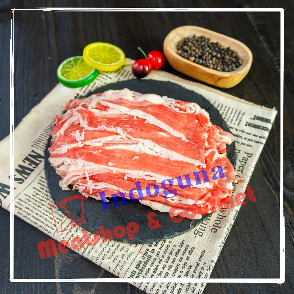 

Aussie Australian Beef Thin Flank Shabu daging Alternatif Short Plate