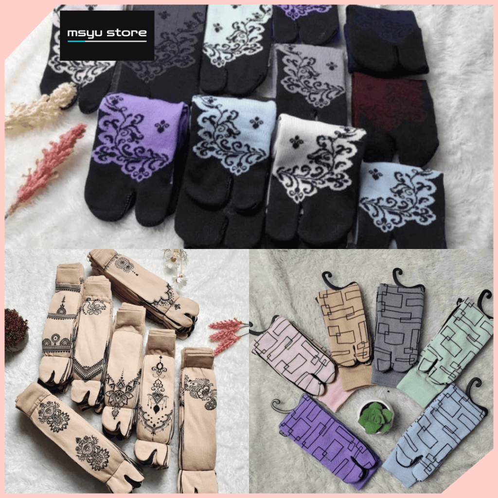 [v] Kaos Kaki Jempol Muslimah / Kaos Kaki Jempol Muslimah Motif / Kaos Kaki Jempol Muslimah Henna /