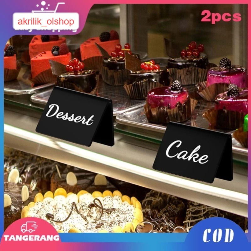 

2pcs Acrylic Mini Chalkboard Tulis Kapur Mini Papan Tulis Kapur Kecil Chalkboard Mini