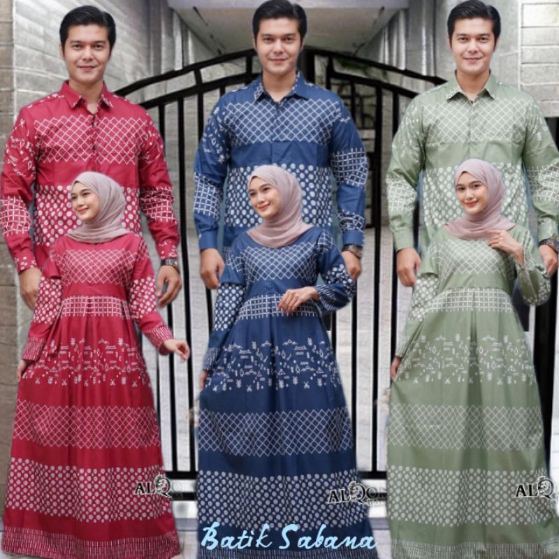 BAJU BATIK COUPLE PASANGAN MOTIF GUNTING SIZE M L XL XXL
