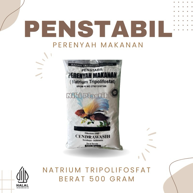 

Cendrawasih Penstabil / Perenyah Makanan (Natrium Tripolifosfat) | Berat Kemasan Ecer 50gr/100gr/250gr/500gr