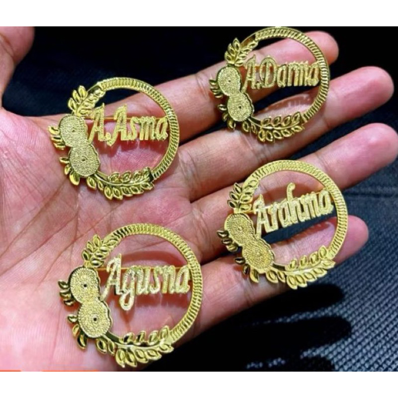 bross nama moderen custom tulisan request bebas bros titanium kuningan