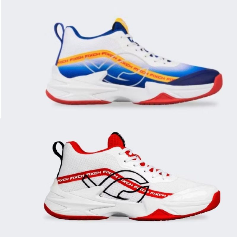 FIXCH SEPATU VOLI/VOLLEY ORIGINAL KNIVE - WHITE BLACK RED/fixch sepatu voli terlaris original/sepatu