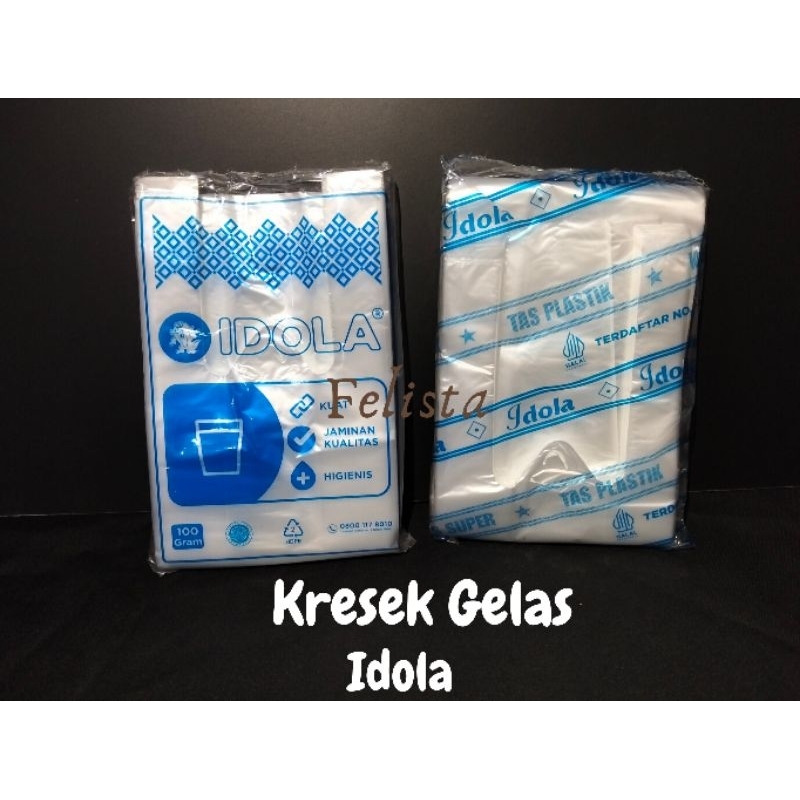 KRESEK GELAS IDOLA /Kresek 1 gelas/Kresek 2 gelas