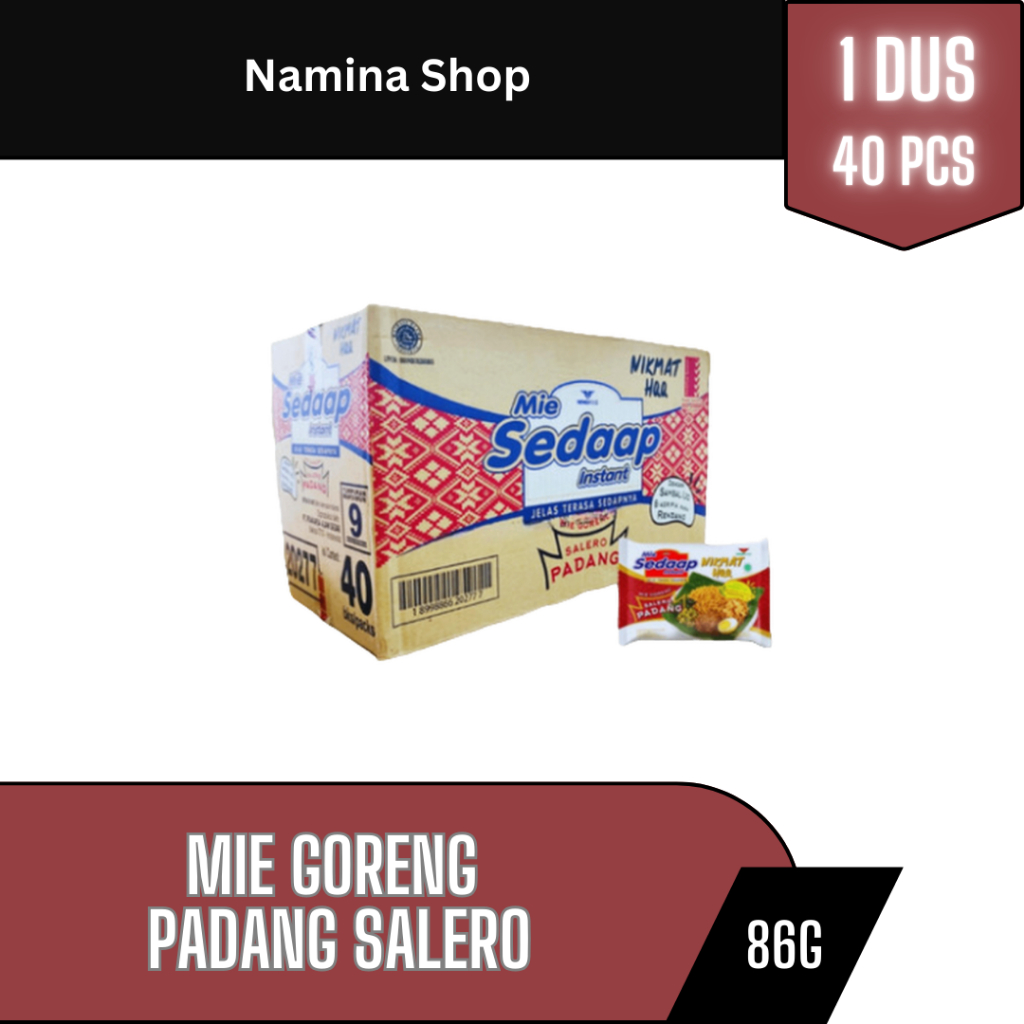 SEDAAP MIE GORENG PADANG SALERO 86G - 1 DUS - BANDUNG