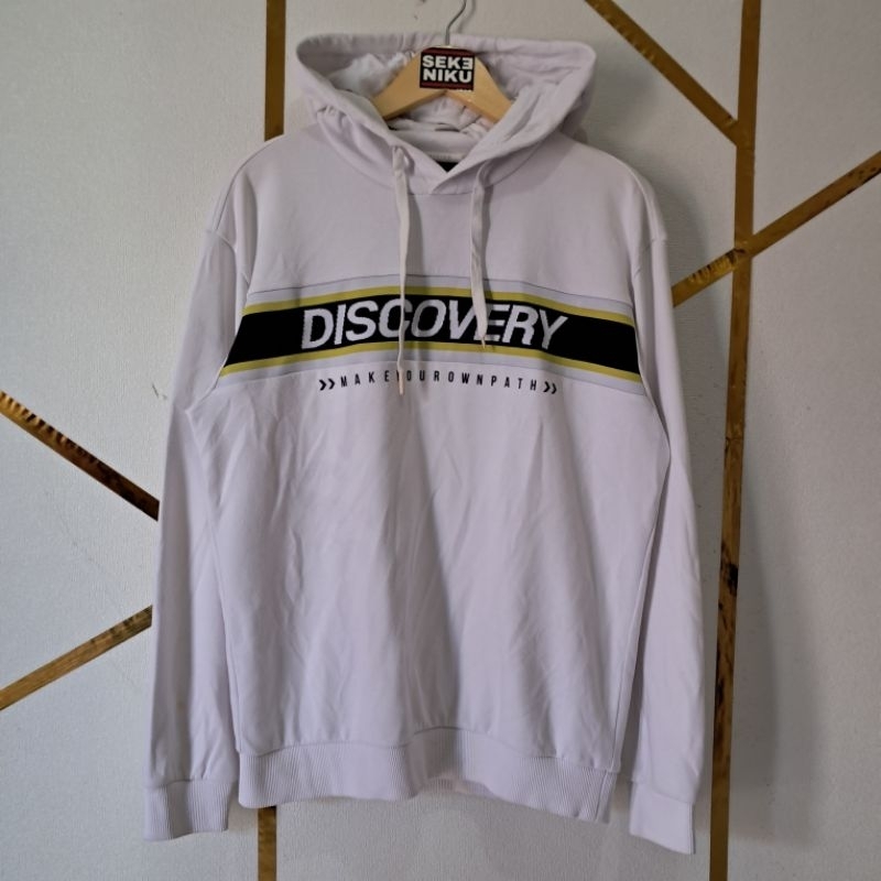 Hoodie DISCOVERY EXPEDITION Big logo bahan katun tebal adem