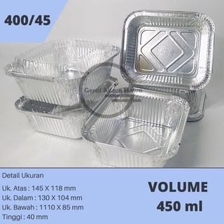 Alumunium Foil Cup Kotak 400/45 Cup P435 / P 435 Wadah Cup Aluminium Foil OIV-450
