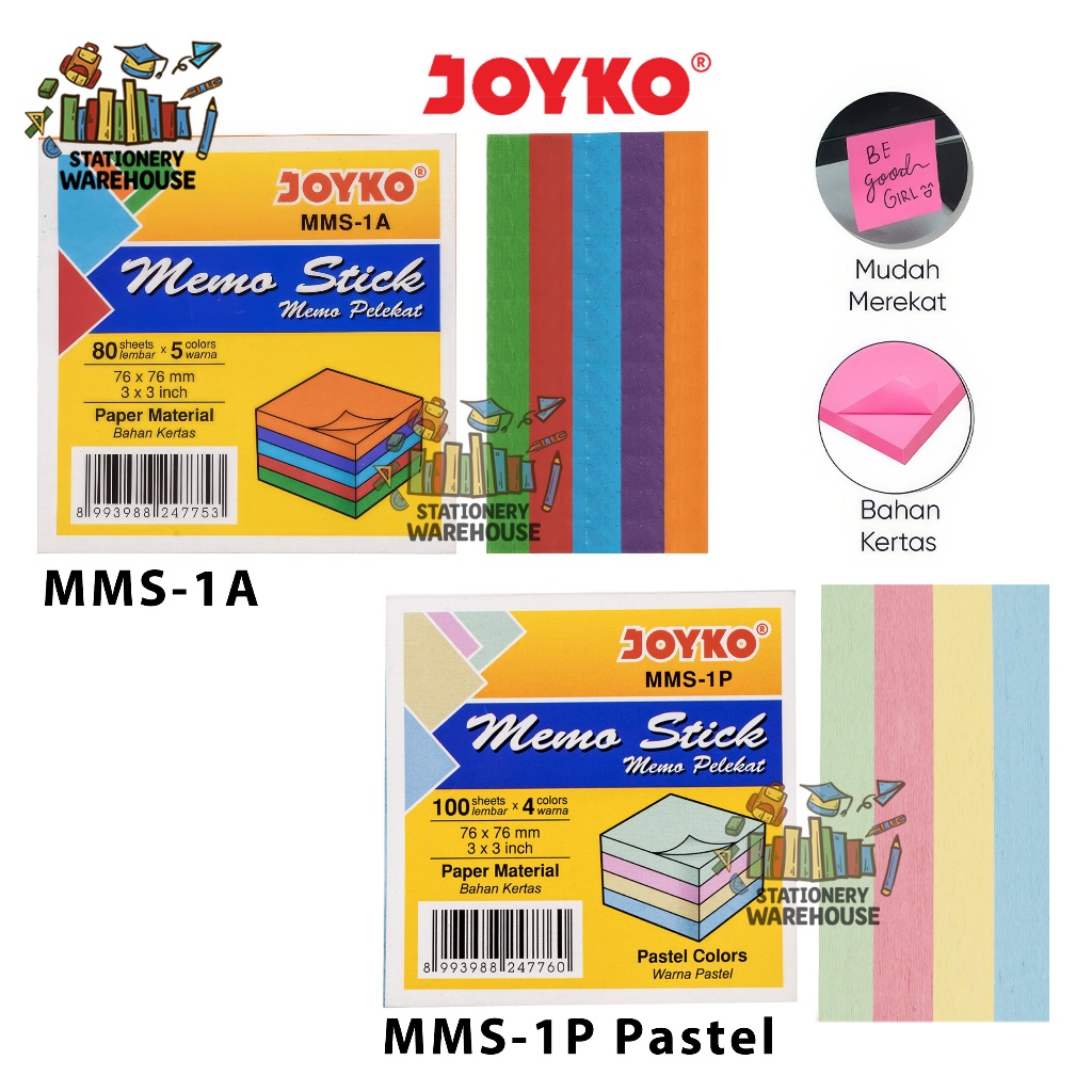 

Memo Stick Kertas Memo Tempel Sticky Note Joyko MMS-1A MMS-AP