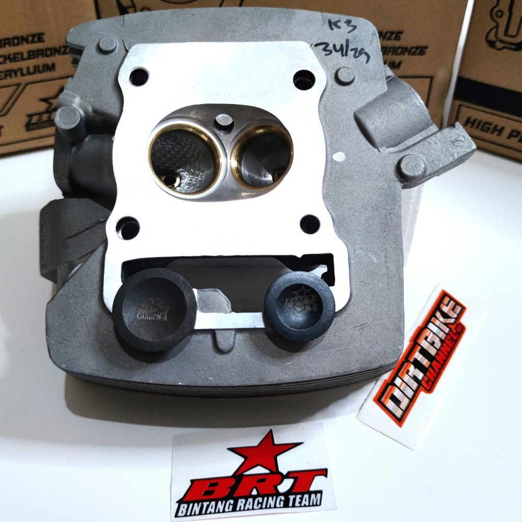 HEAD BRT CRF 150 PORTING CNC KLEP 34 29 & 36 31 ALBRONZE NICKELBRONZE CRF VERZA NEW MEGAPRO 150