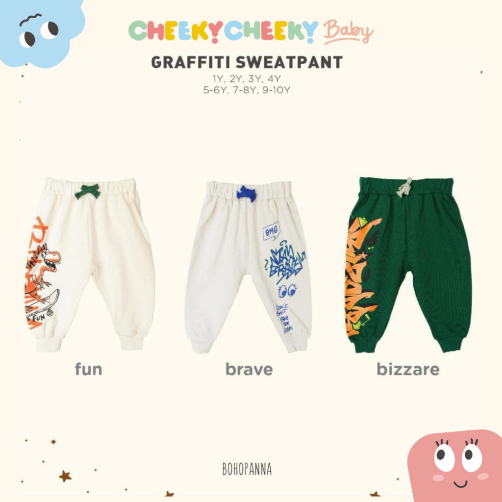 Bohopana Graffiti Sweatpant / Celana Anak
