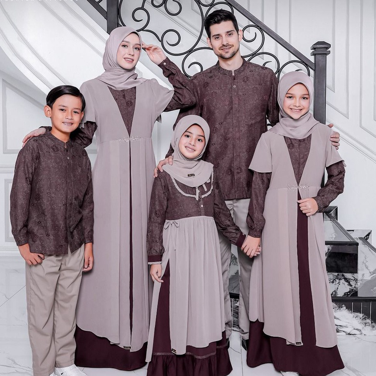 SARIMBIT KELUARGA ETHICA ELFA 267 DRY BERRY TERBARU / BAJU SARIMBIT COUPLE KELUARGA TERBARU / FAMILY