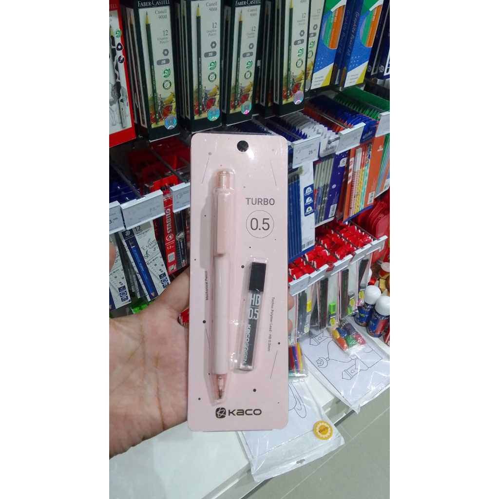 

Gramedia - KACO TURBO MECH PENCIL 0.5 SET WITH REFILL HB PINK