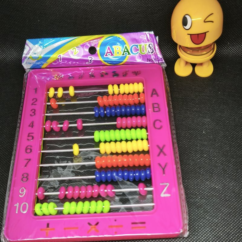 Sempoa ABaCus Edukatif Anak TK/SD – Plastik Warna-Warni & Karakter Lucu – Mainan Belajar Berhitung T