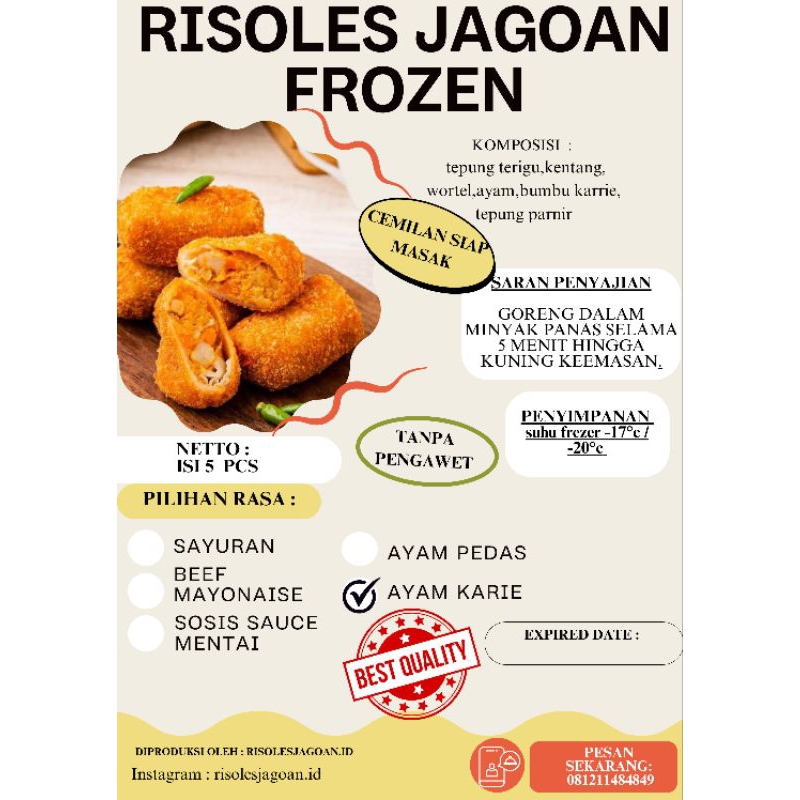 

RISOLES AYAM KARIE