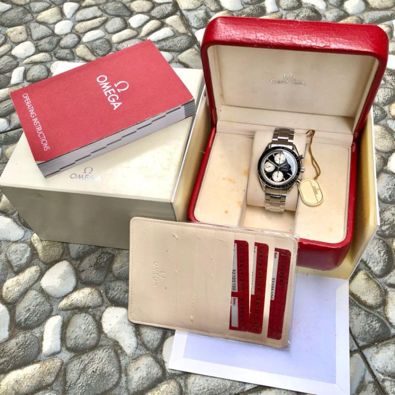 Jam Vintage Pria Omega Date Speedmaster Chrono