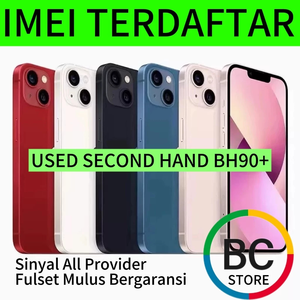 IP 13 128G IMEI Terdaftar128GB 256GB 512GB Second Bekas Normal BC STORE