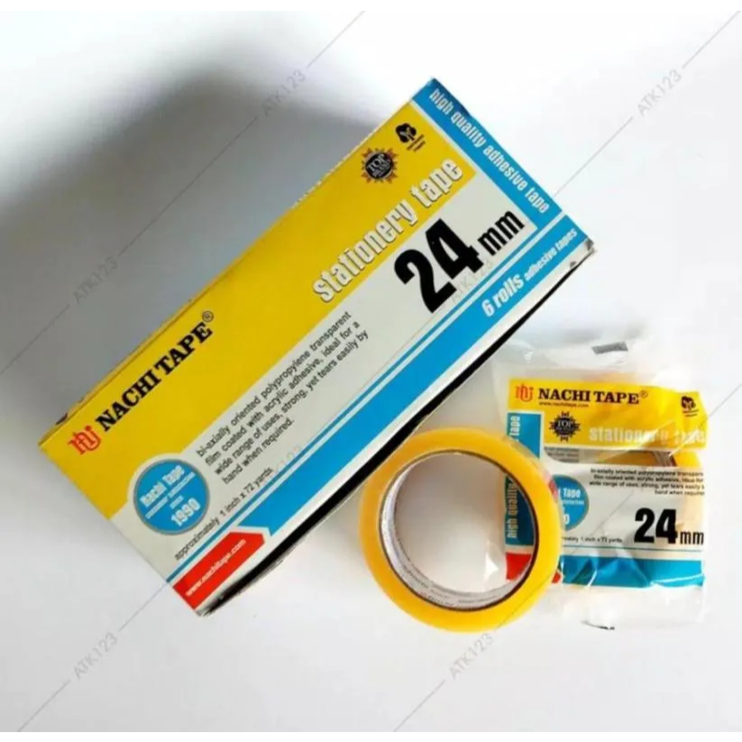 

LAKBAN NACHI OPP TAPE 24MM 72 YARD 1 INCH ISI 6 PCS