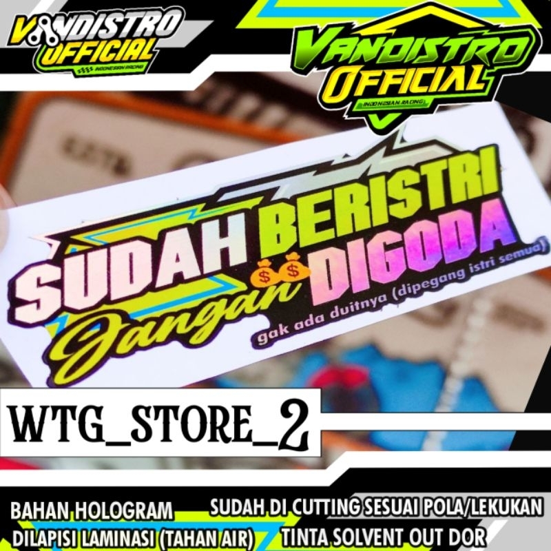 

Stiker SUDAH BER ISTRI HOLOGRAM