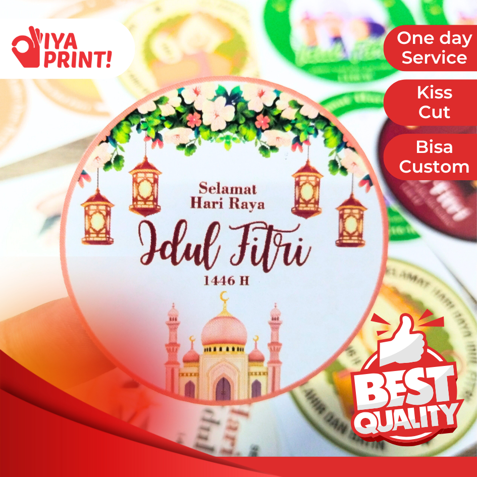 

8-10 STIKER TOPLES LEBARAN IDUL FITRI / STIKER LEBARAN IDUL FITRI / STICKER BULAT / STIKER KEMASAN