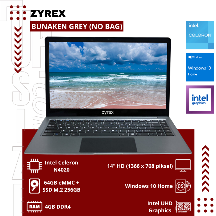 Zyrex Bunaken Grey (No Bag) 14 inci