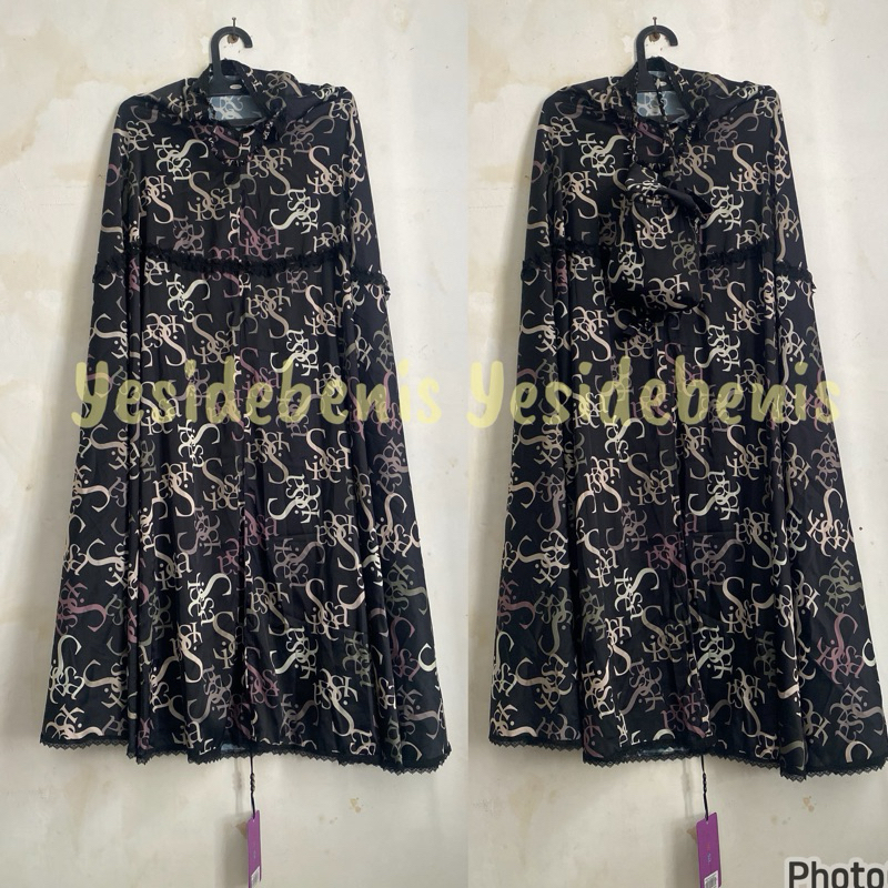 NEW SET MUKENA SISESA BAROKAH BLACK ORIGINAL ADA TAG