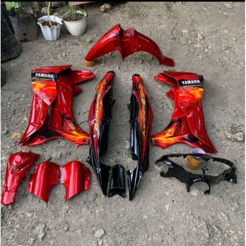 body Fullset body halus Jupiter z new burhan/Jupiter z lama merah maroon hitam