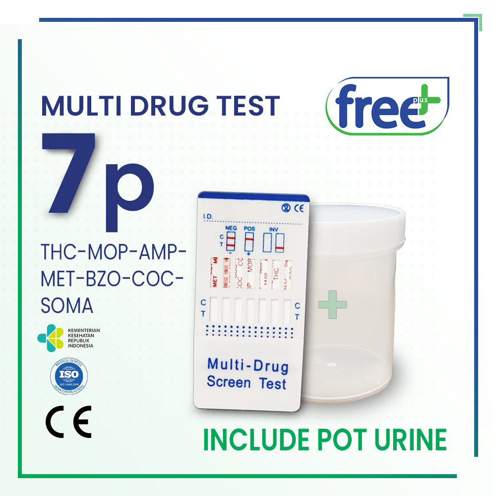 Free Test Alat Narkoba 7 Parameter dan Pot Urin  (THC.MOP.AMP.MET.BZO.COC.CARISOPRODOL/SOMA)
