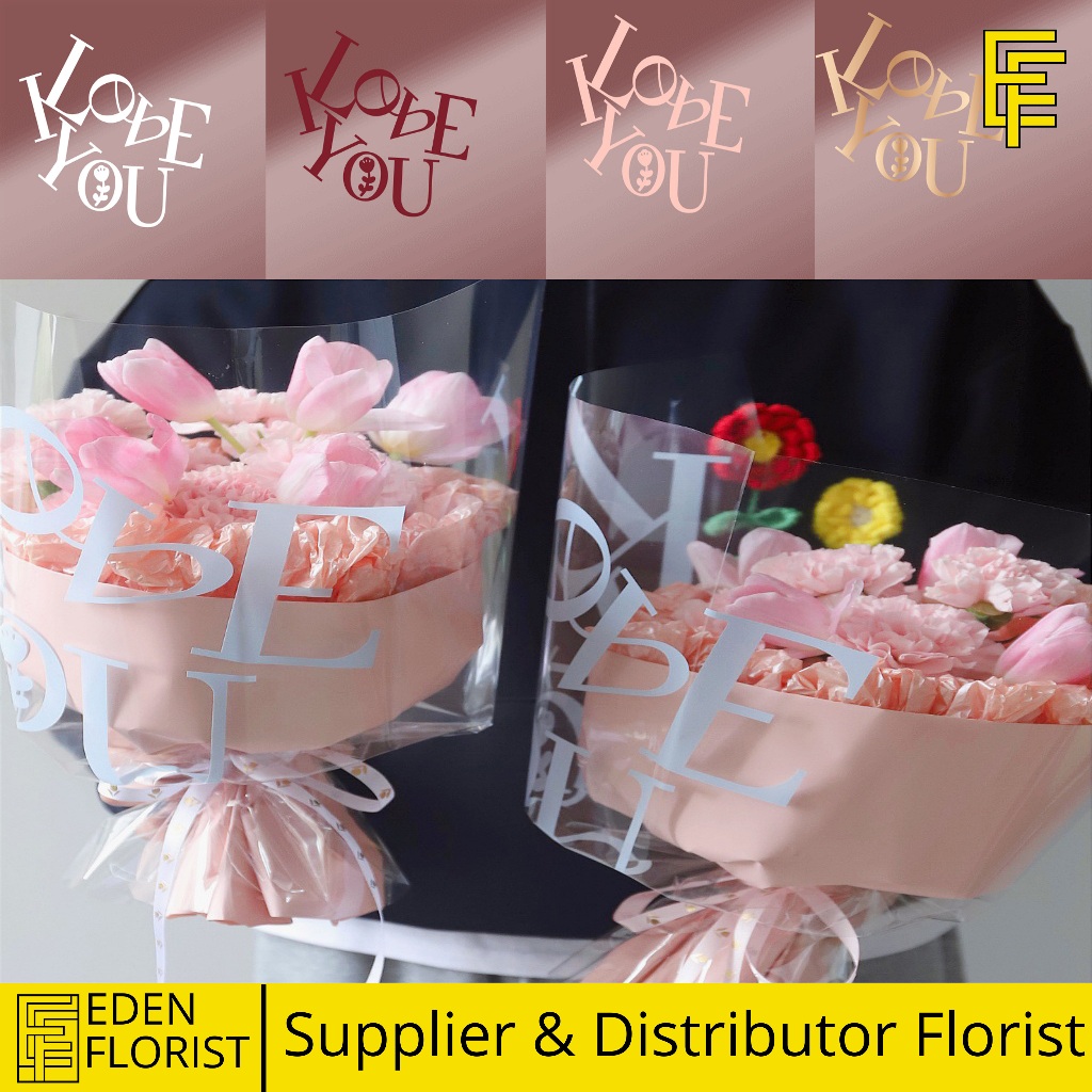 

20 Lembar Flower Wrapping Paper Cellophane Bening Kertas Buket Bunga Transparant Waterproof KB59