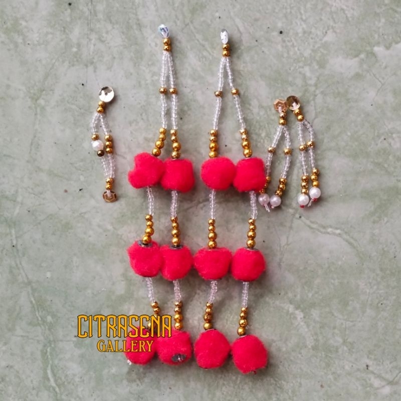 anting set rahwana putih bening wayang golek