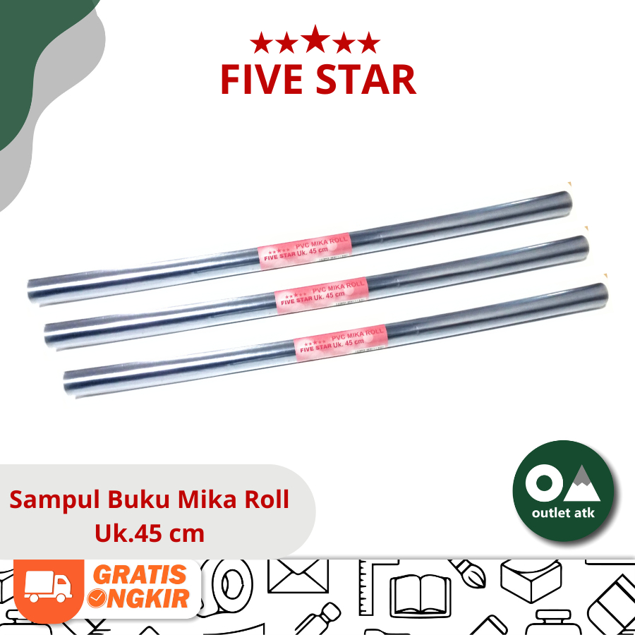 

Sampul Buku Mika Roll Gulung 45 x 500 cm / Plastik Book Cover
