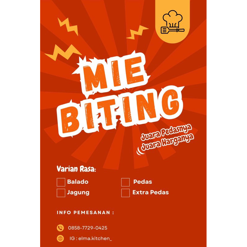 

MIE BITING BUMBU PEDAS By. Elma Kitchen