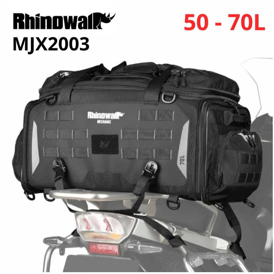 Tail Bag Motor Rhinowalk MJX2003 Tas Motor 50-70L Tail Seat Bag Rain Cover