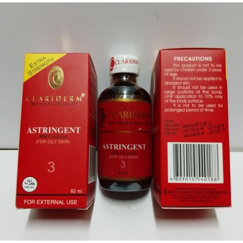 Toner pembersih Wajah Clariderm 100% Original