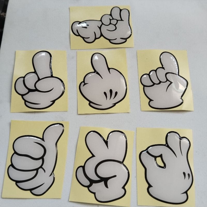 

STICKER SIMBOL JEMPOL TELUNJUK JARI TANGAN TIMBUL LENTUR BERKUALITAS 3D